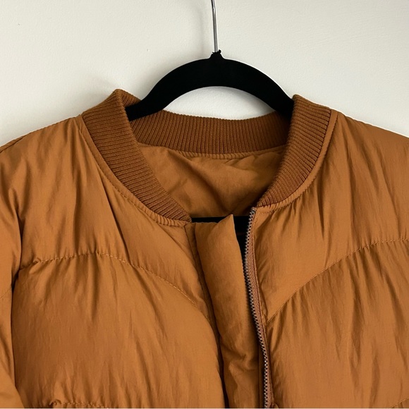 Burnt Orange Puff Long Jacket - Picture 4 of 8